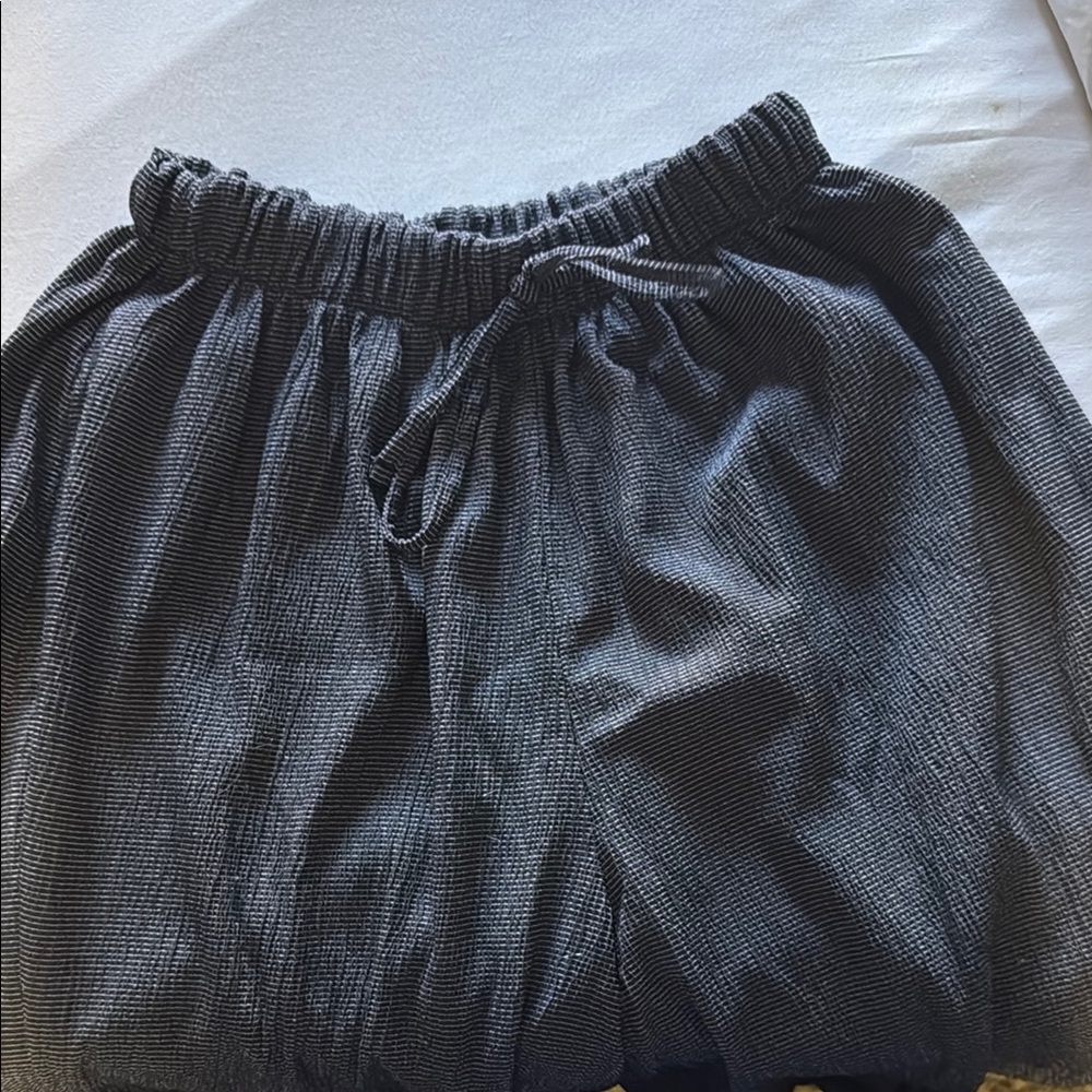 Women’s Zara wide leg pants navy blue size large